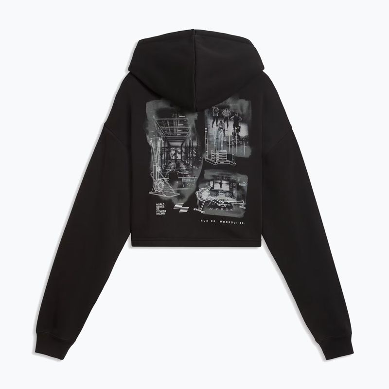Жіноча тренувальна толстовка PUMA x HYROX Heavyweight Hoodie чорна 2
