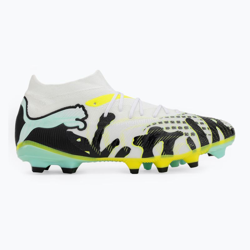 Кросівки футбольні PUMA Future 9 Match Ctivity Fg/Ag yellow alert/mint jelly/puma white/puma black 2