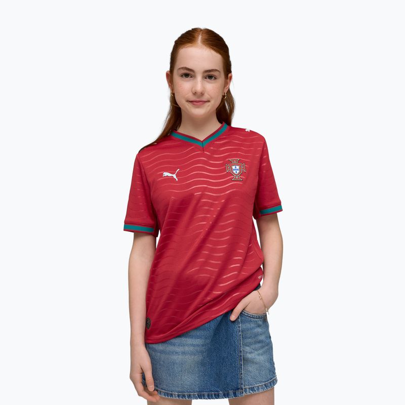 Дитяча футбольна футболка PUMA FPF Portugal Home Jersey Replica Club Jr червона/зелена 3