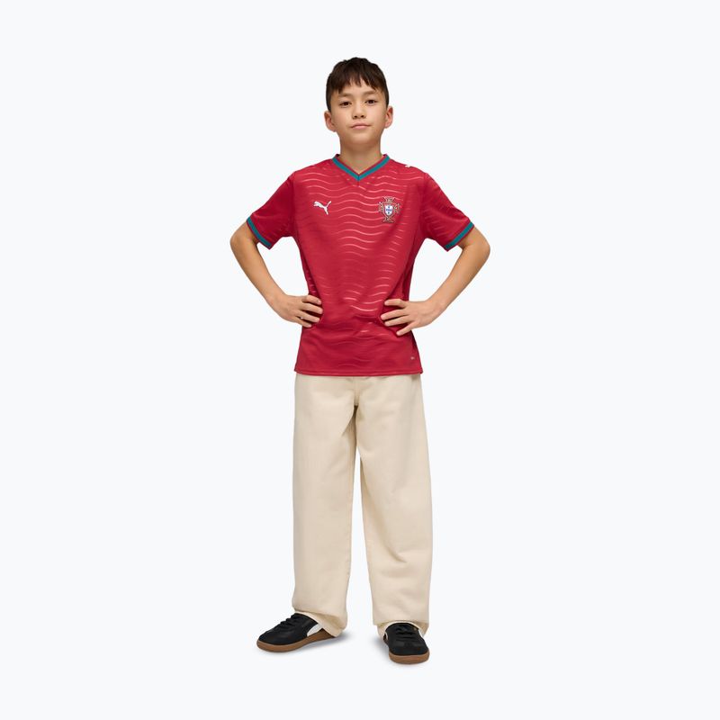 Дитяча футбольна футболка PUMA FPF Portugal Home Jersey Replica Club Jr червона/зелена 4