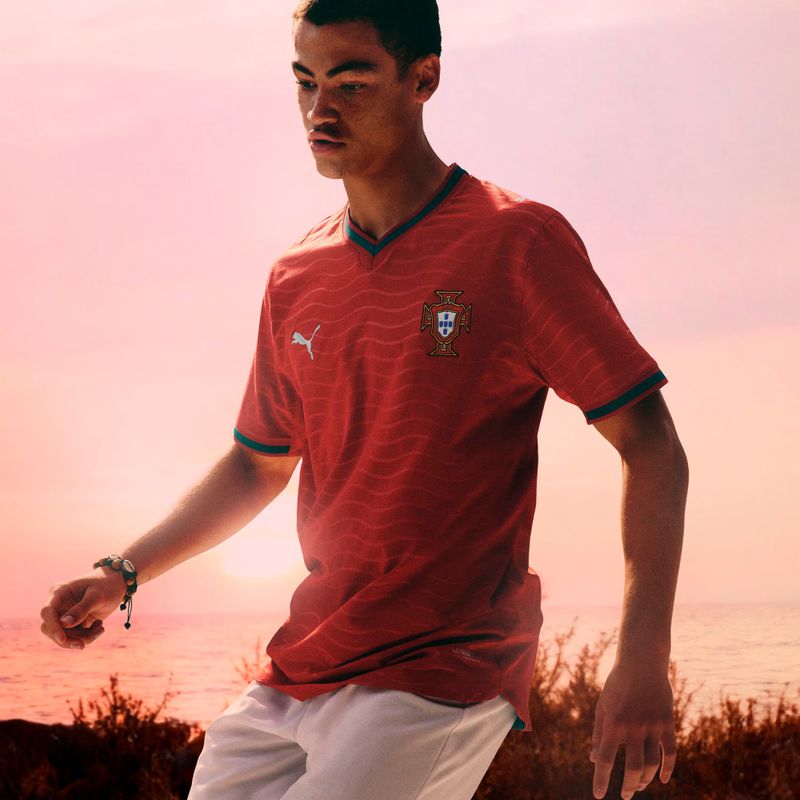 Дитяча футбольна футболка PUMA FPF Portugal Home Jersey Replica Club Jr червона/зелена 6