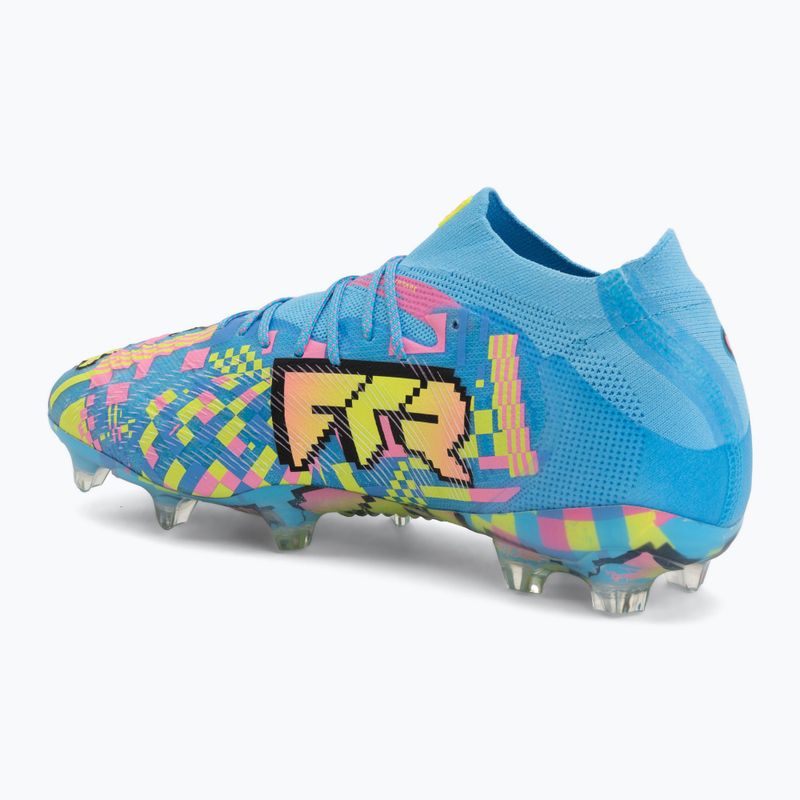 Кросівки для футболу PUMA Future 9 Ultimate Advanced Level FG puma white/blue glimmer/pink glimmer/yellow alert 3