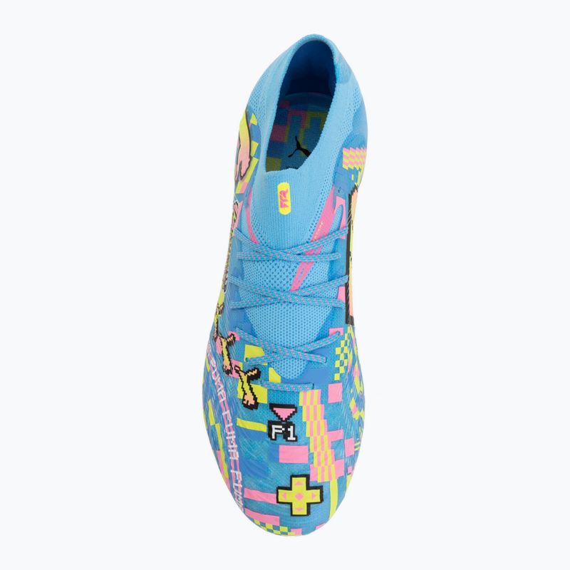 Кросівки для футболу PUMA Future 9 Ultimate Advanced Level FG puma white/blue glimmer/pink glimmer/yellow alert 5