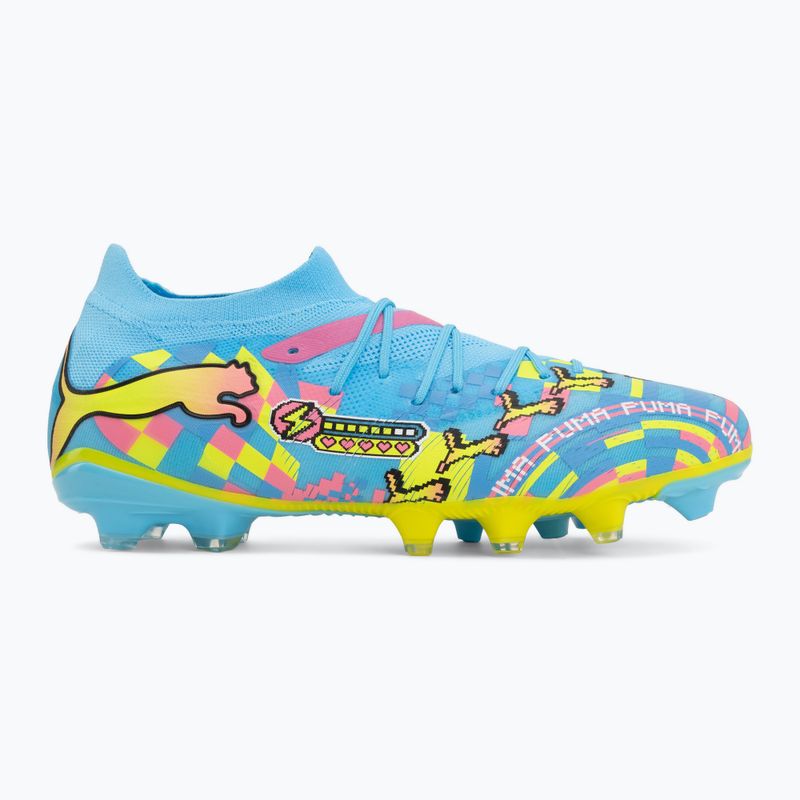 Кросівки для футболу PUMA Future 9 Match Advanced Level FG/AG puma white/blue glimmer/pink glimmer/yellow alert 2