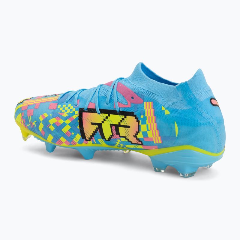Кросівки для футболу PUMA Future 9 Match Advanced Level FG/AG puma white/blue glimmer/pink glimmer/yellow alert 3