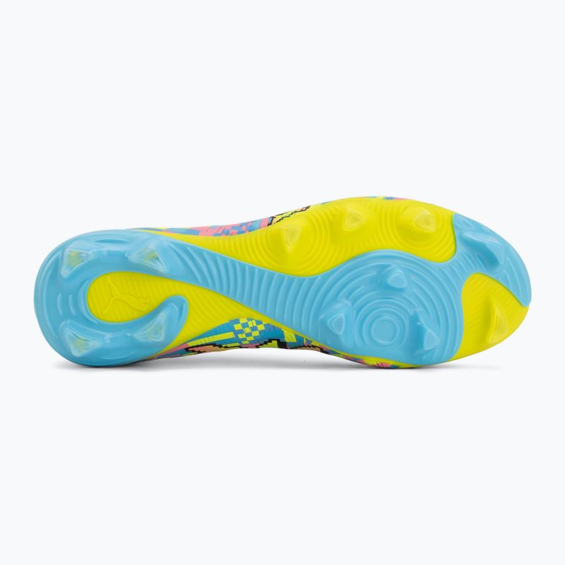 Кросівки для футболу PUMA Future 9 Match Advanced Level FG/AG puma white/blue glimmer/pink glimmer/yellow alert 4