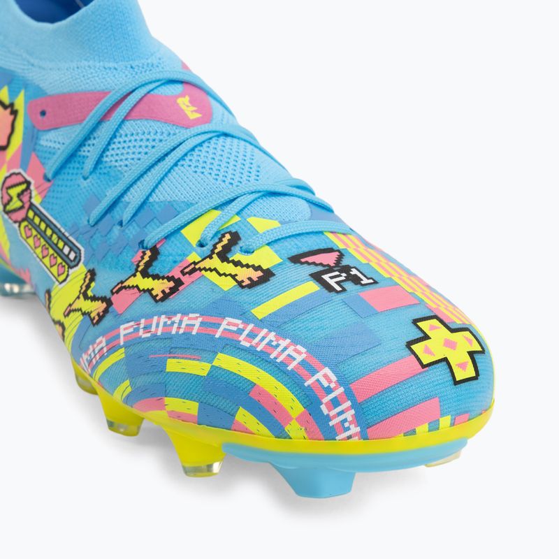 Кросівки для футболу PUMA Future 9 Match Advanced Level FG/AG puma white/blue glimmer/pink glimmer/yellow alert 7