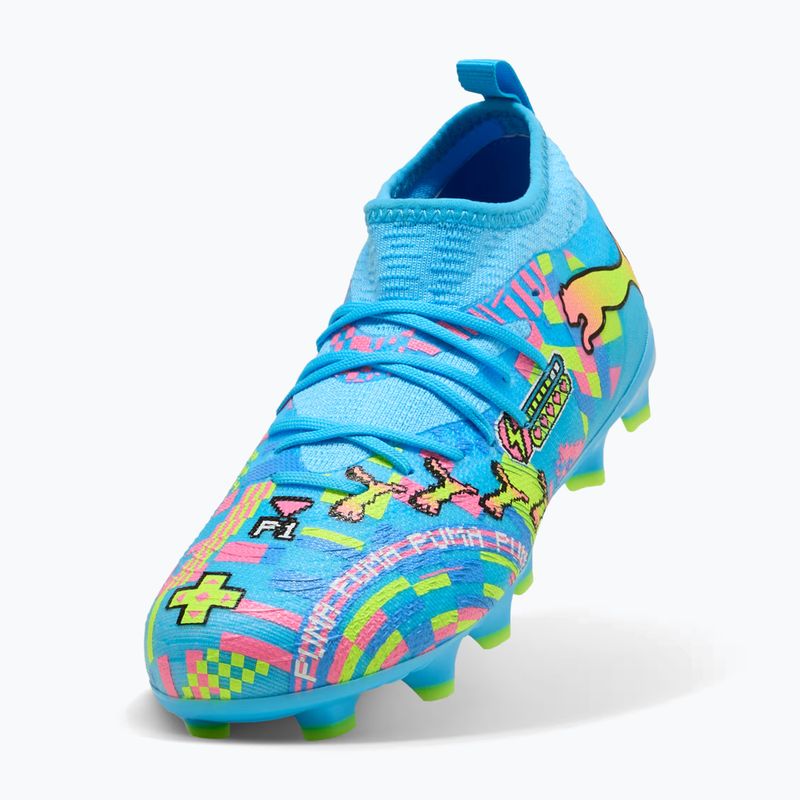 Футбольне взуття дитяче PUMA Future 9 Match Advanced Level FG/AG Jr puma white/blue glimmer/pink glimmer/yellow alert 4