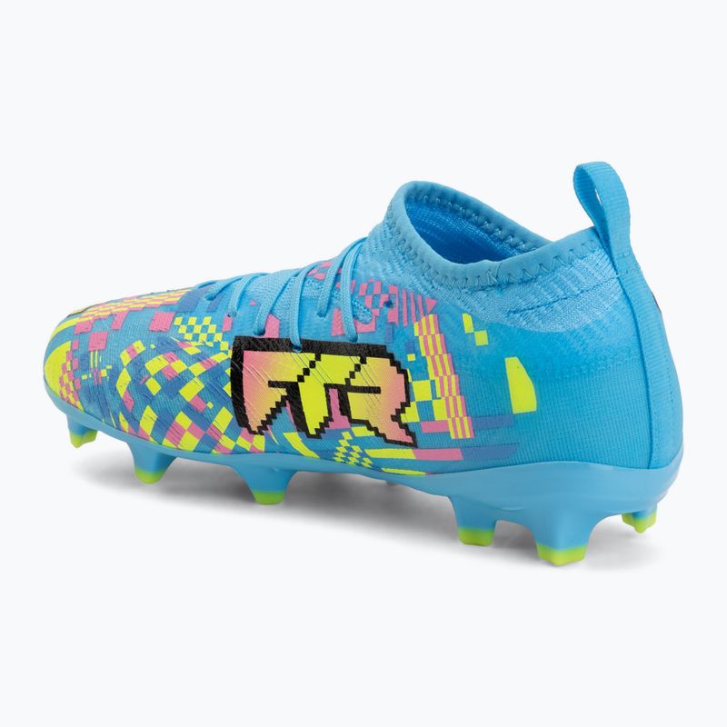Футбольне взуття дитяче PUMA Future 9 Match Advanced Level FG/AG Jr puma white/blue glimmer/pink glimmer/yellow alert 3