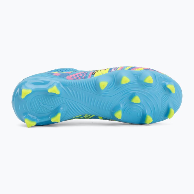 Футбольне взуття дитяче PUMA Future 9 Match Advanced Level FG/AG Jr puma white/blue glimmer/pink glimmer/yellow alert 4