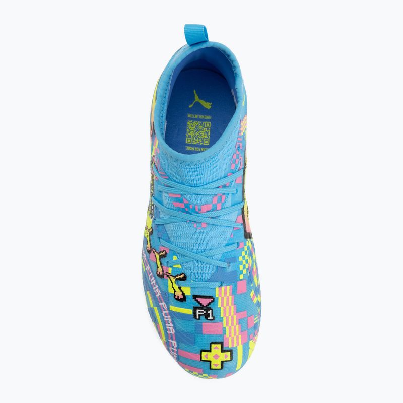 Футбольне взуття дитяче PUMA Future 9 Match Advanced Level FG/AG Jr puma white/blue glimmer/pink glimmer/yellow alert 5