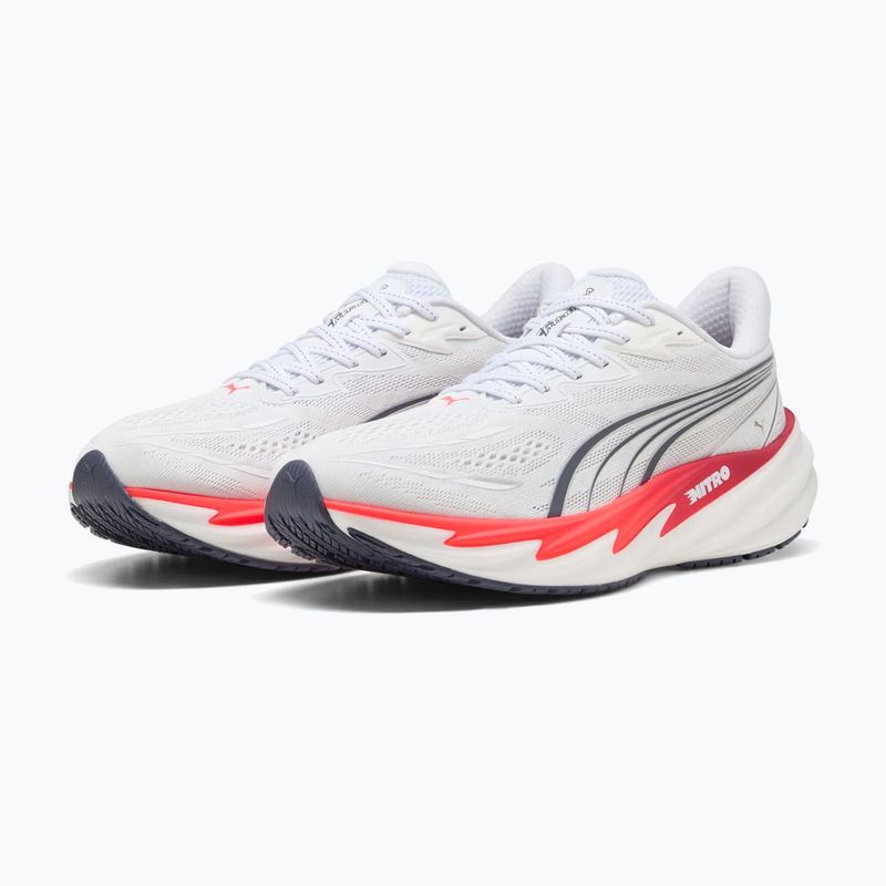 Кросівки для бігу чоловічі Puma Velocity Nitro 5 puma white/ultra red 3