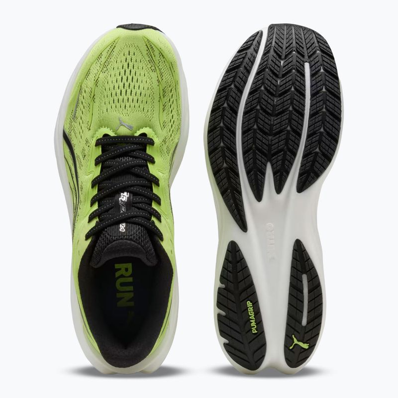 Кросівки для бігу чоловічі Puma Velocity Nitro 5 sunny lime/moody gray 5