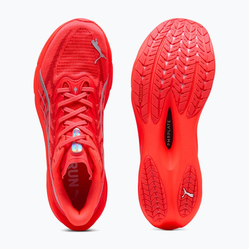 Кросівки для бігу чоловічі PUMA Deviate Nitro 4 ultra red/puma silver 5