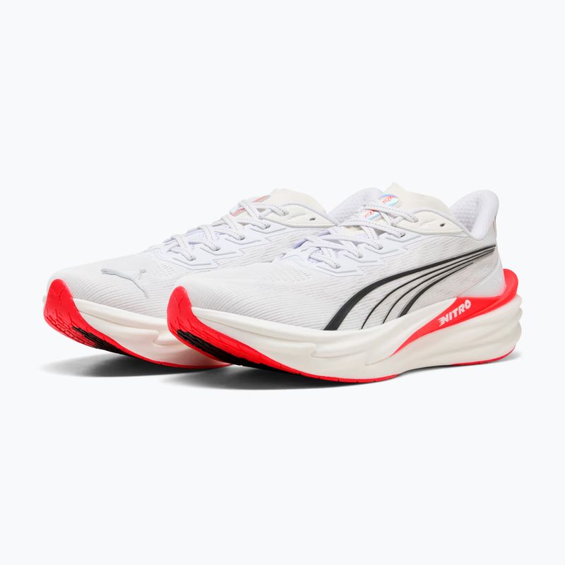 Кросівки для бігу чоловічі PUMA Deviate Nitro 4 puma white/ultra red 3