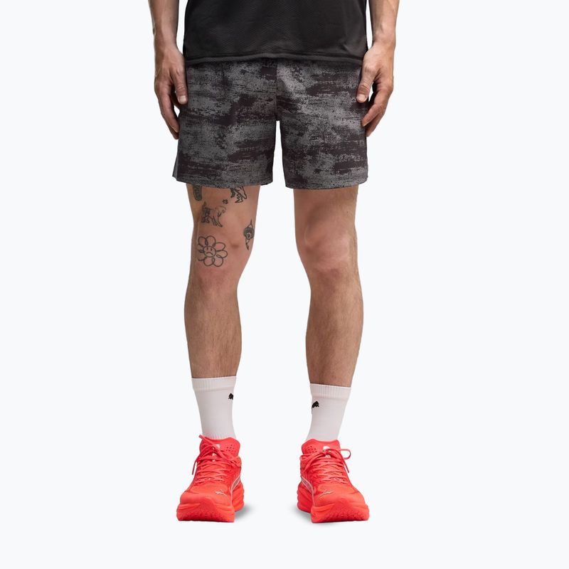 Шорти для бігу чоловічі PUMA Dreamrun 5" Brightstride AOP puma black
