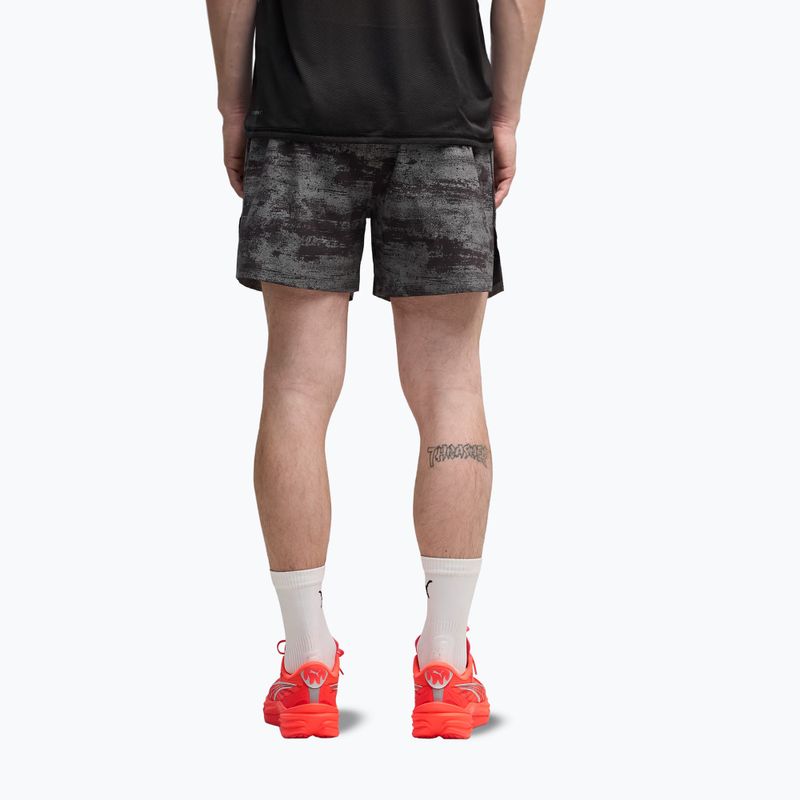 Шорти для бігу чоловічі PUMA Dreamrun 5" Brightstride AOP puma black 3