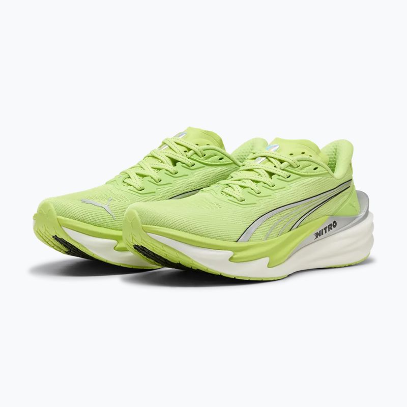 Кросівки для бігу жіночі PUMA Deviate Nitro 4 sunny lime/puma silver 3