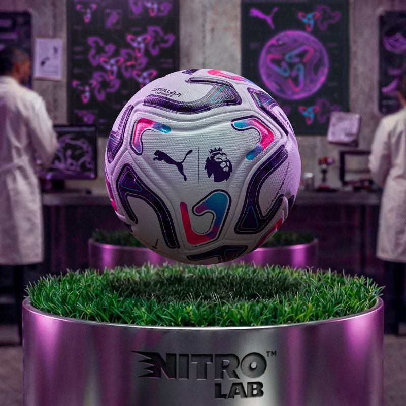 М'яч футбольний PUMA Stellar Nitro Ultimate PL Reactivity puma white/red/purple/blue/pink 5