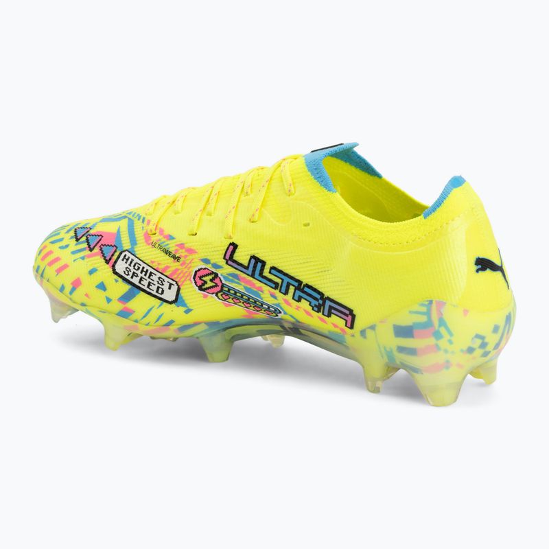 Кросівки для футболу PUMA Ultra Nitro 7 Ultimate Advanced Level FG puma white/blue glimmer/pink glimmer/yellow alert 3