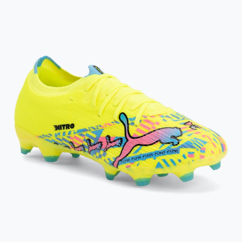 Кросівки для футболу PUMA Ultra Nitro 7 Match Advanced Level FG/AG puma white/blue glimmer/pink glimmer/yellow alert
