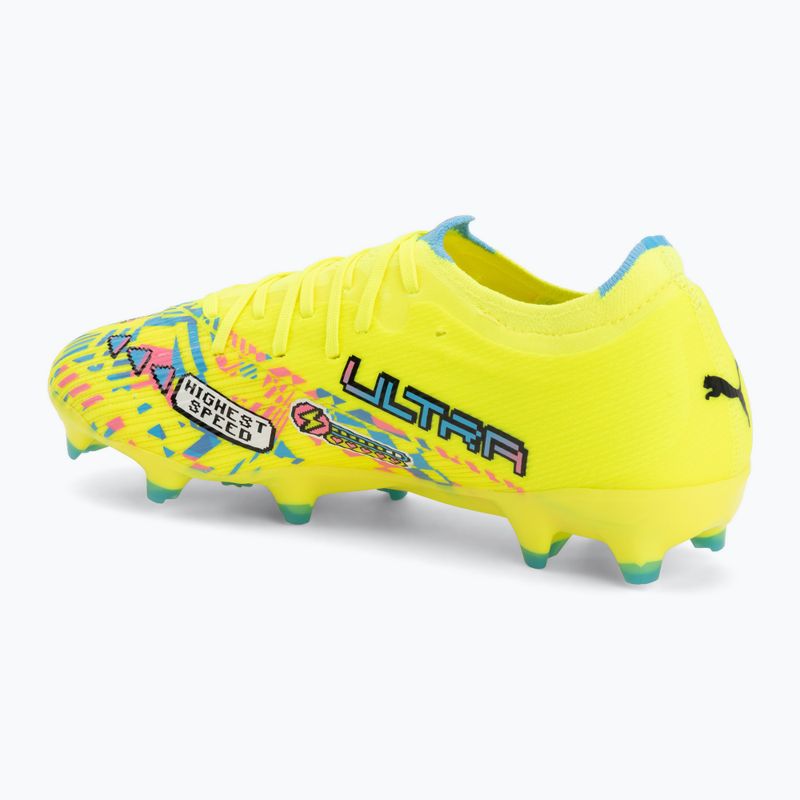 Кросівки для футболу PUMA Ultra Nitro 7 Match Advanced Level FG/AG puma white/blue glimmer/pink glimmer/yellow alert 3