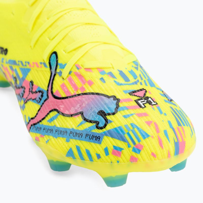 Кросівки для футболу PUMA Ultra Nitro 7 Match Advanced Level FG/AG puma white/blue glimmer/pink glimmer/yellow alert 7