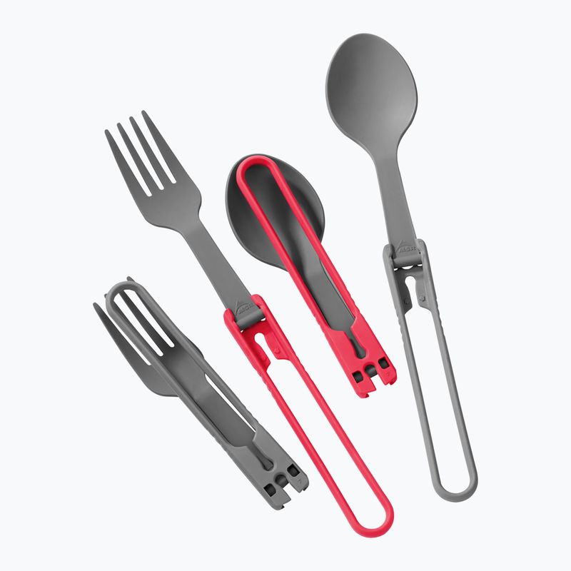 Набір столових приборів MSR Spoon & Fork 4 червоні/сірі