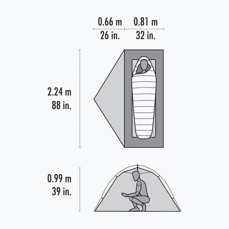 Намет трекінговий одномісний MSR Hubba Hubba HD 1P Tent green 2
