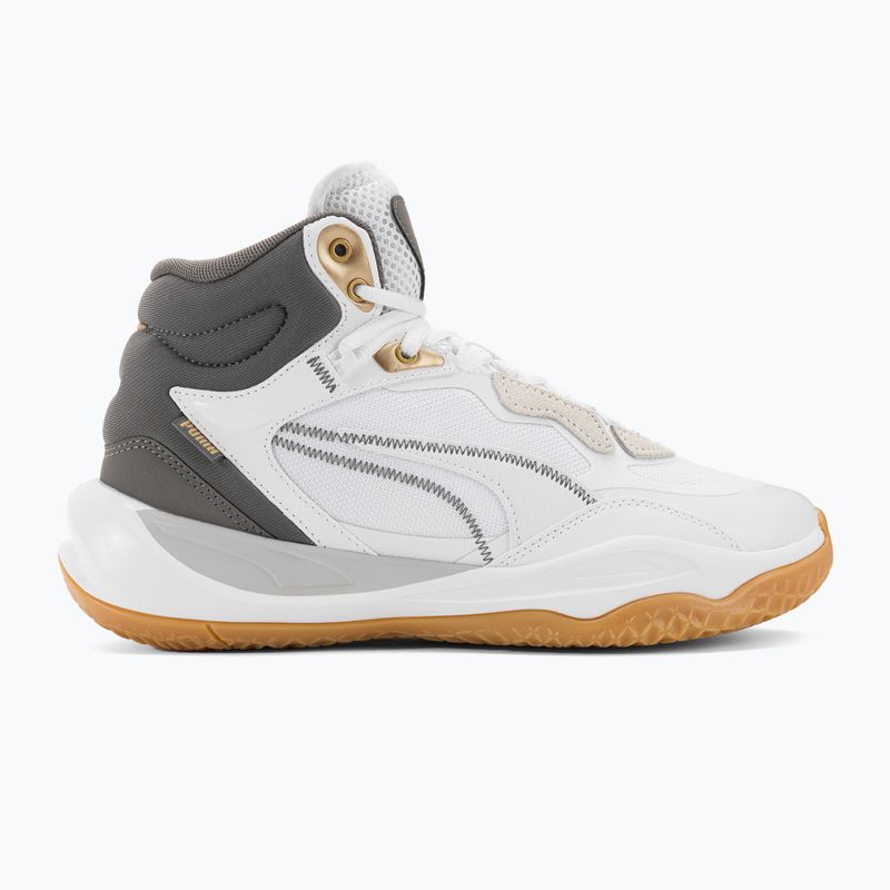 Кросівки для баскетболу чоловічі PUMA Playmaker Pro Mid Trophies ash gray/cast iron/puma gold 2