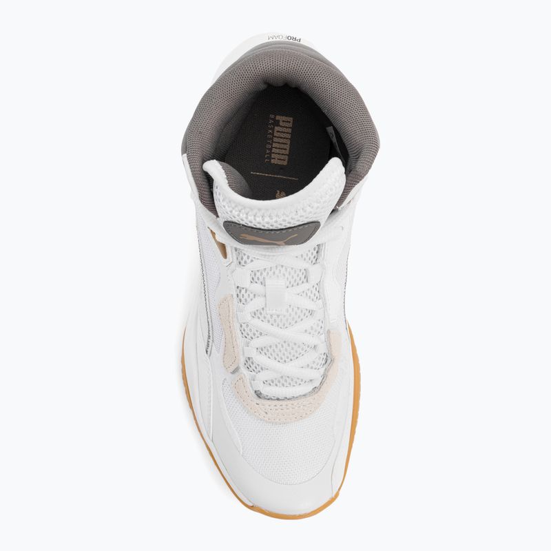 Кросівки для баскетболу чоловічі PUMA Playmaker Pro Mid Trophies ash gray/cast iron/puma gold 6
