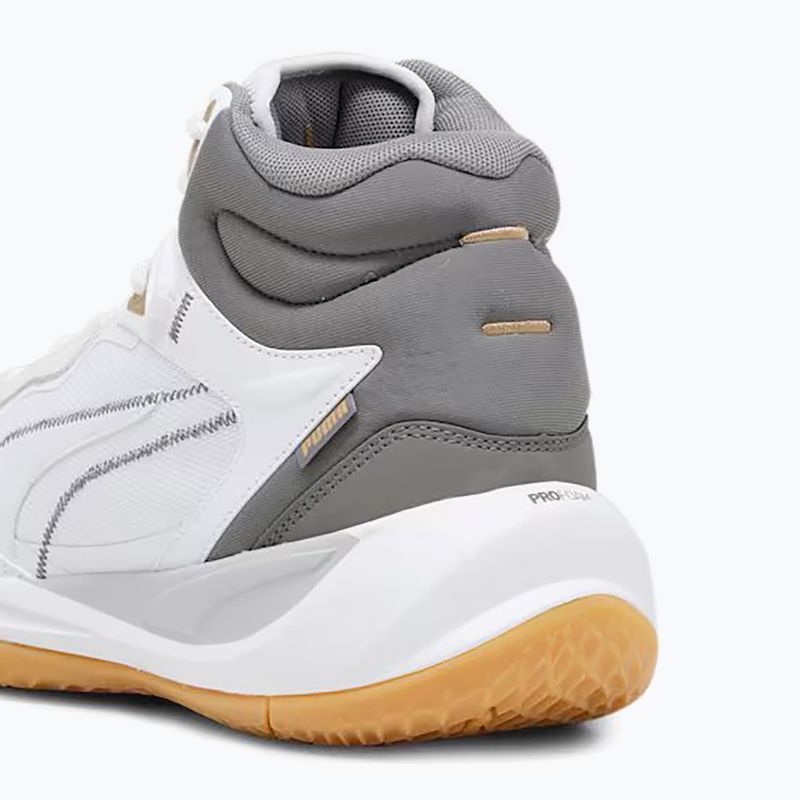 Кросівки для баскетболу чоловічі PUMA Playmaker Pro Mid Trophies ash gray/cast iron/puma gold 10