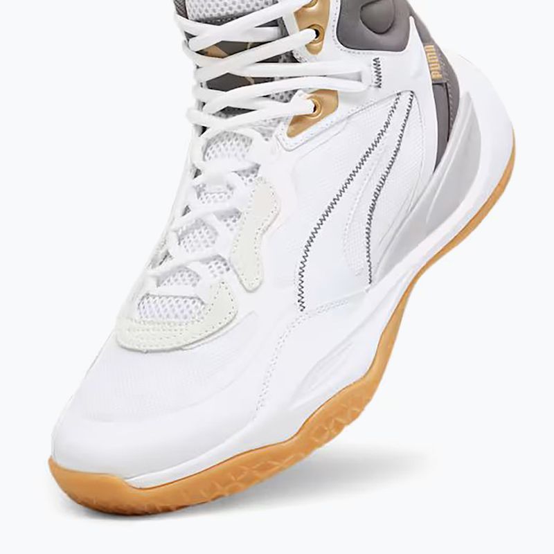 Кросівки для баскетболу чоловічі PUMA Playmaker Pro Mid Trophies ash gray/cast iron/puma gold 12
