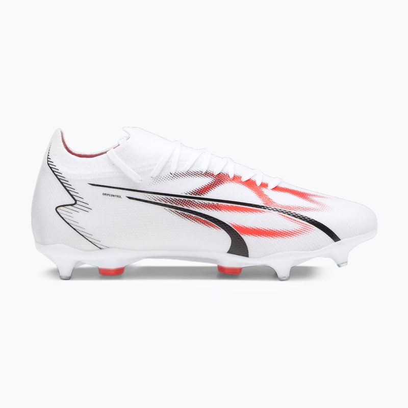 Футбольні бутси чоловічі PUMA Ultra Match MxSg puma white/puma black/fire orchid 12