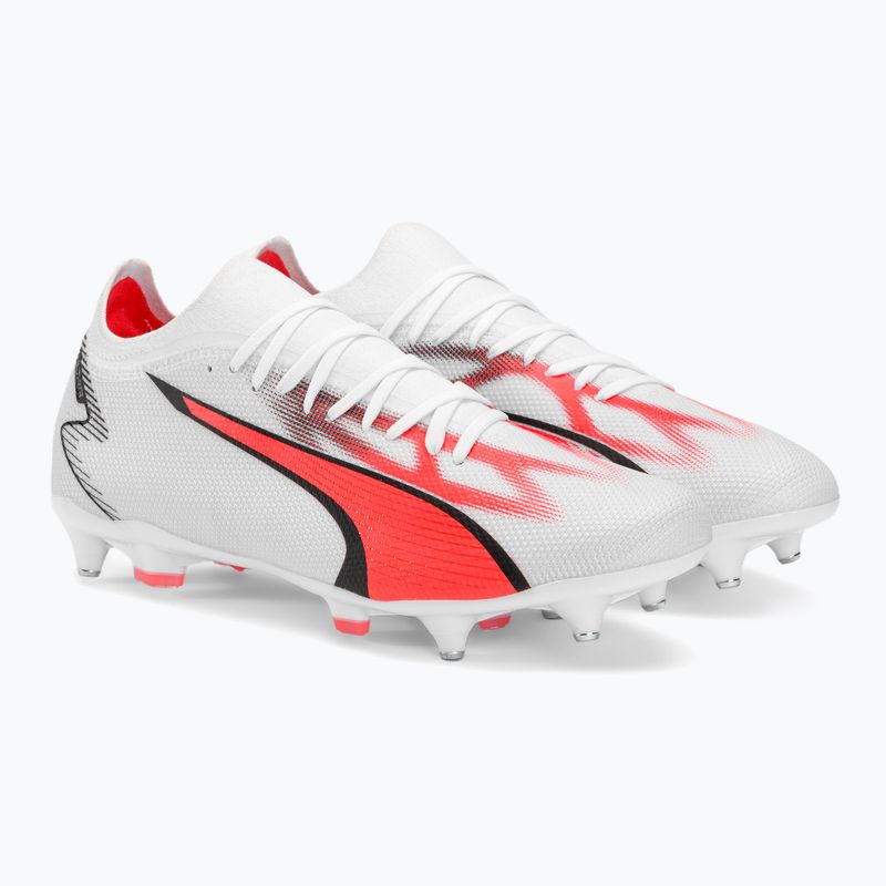 Футбольні бутси чоловічі PUMA Ultra Match MxSg puma white/puma black/fire orchid 4