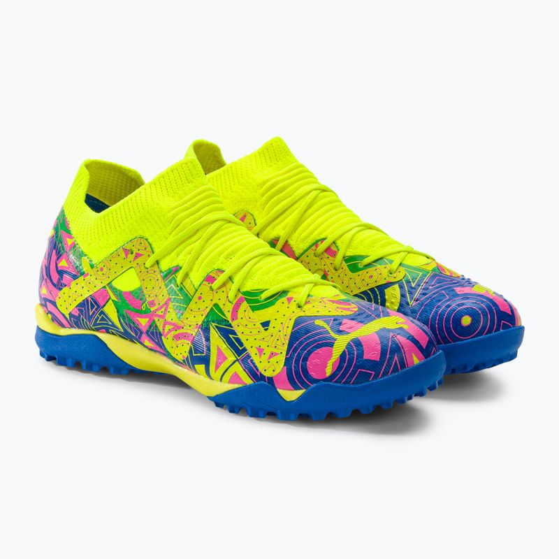 Футбольні бутси дитячі PUMA Future Match Energy Tt + Mid Jr ultra blue/yellow alert/luminous pink 4