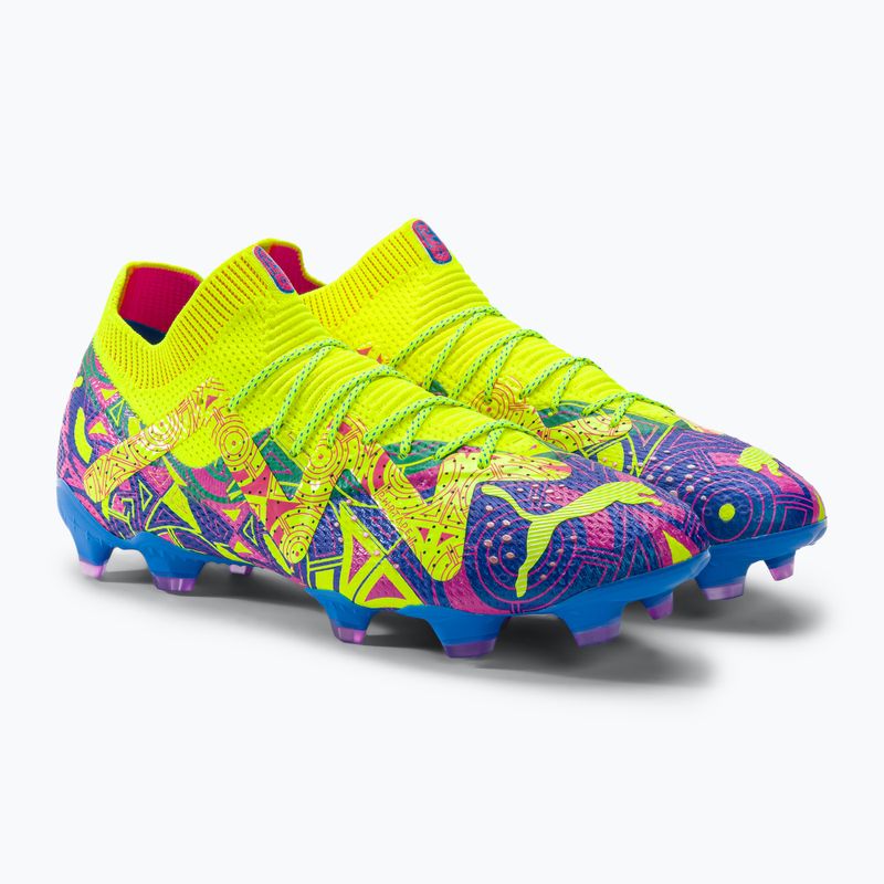 Футбольні бутси чоловічі PUMA Future Ultimate Energy Fg/Ag ultra blue/yellow alert/luminous pink 4