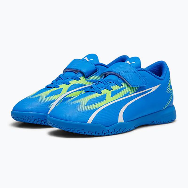 Футбольні бутси дитячі PUMA Ultra Play It V Jr ultra blue/puma white/pro green 8