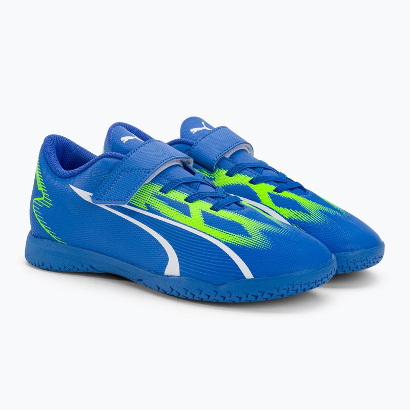 Футбольні бутси дитячі PUMA Ultra Play It V Jr ultra blue/puma white/pro green 4