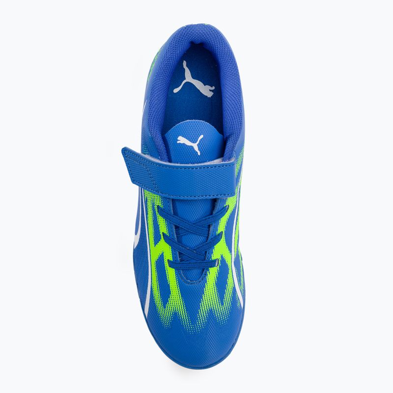 Футбольні бутси дитячі PUMA Ultra Play It V Jr ultra blue/puma white/pro green 6