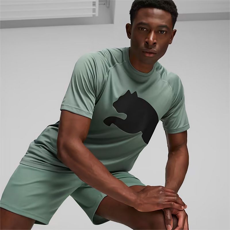 Футболка тренувальна чоловіча PUMA Train All Day Big Cat eucalyptus/puma black 3