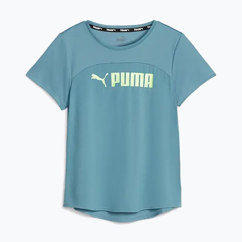 Футболка тренувальна жіноча PUMA Fit Logo Ultrabreathe bold blue/speed green