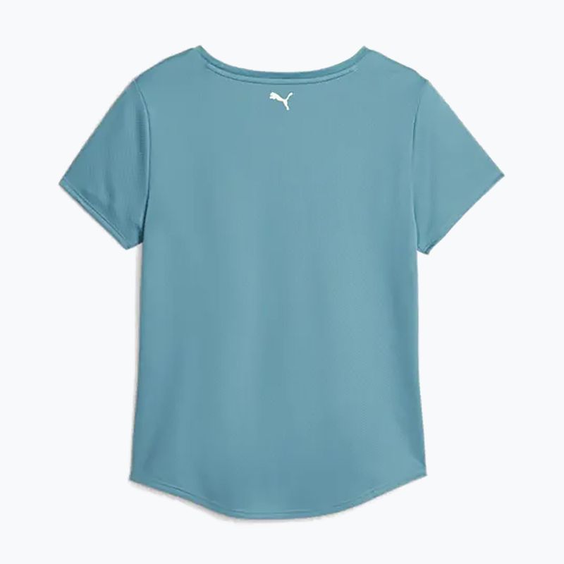 Футболка тренувальна жіноча PUMA Fit Logo Ultrabreathe bold blue/speed green 2