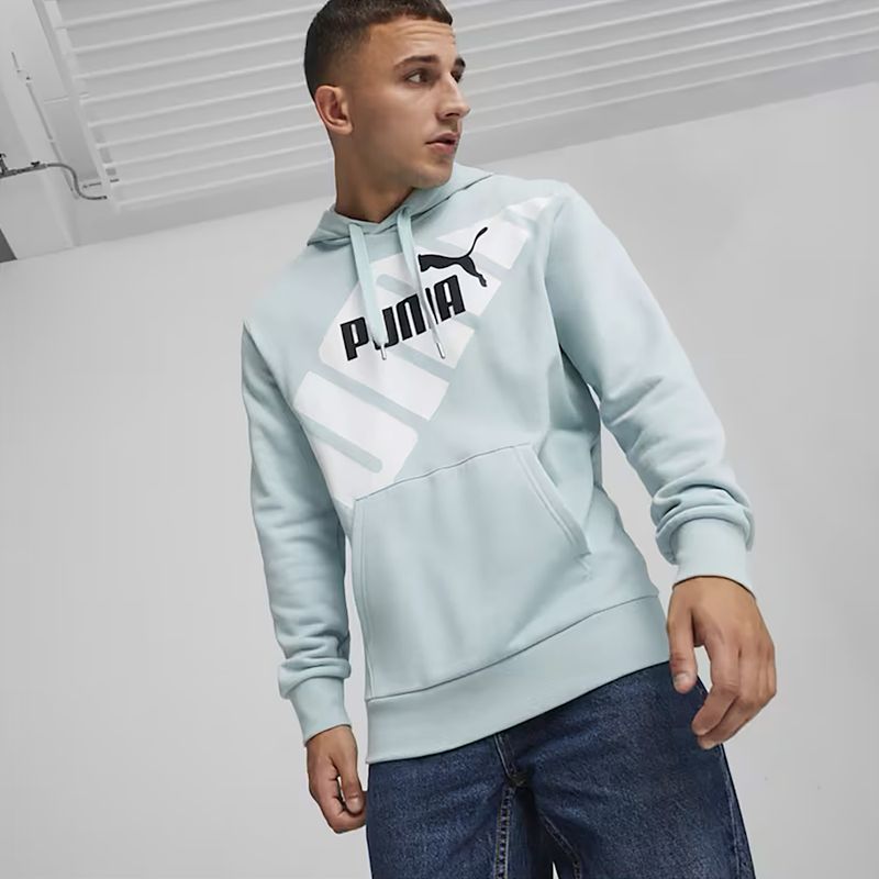 Кофта чоловіча PUMA Power Graphic Hoodie TR turquoise surf 3