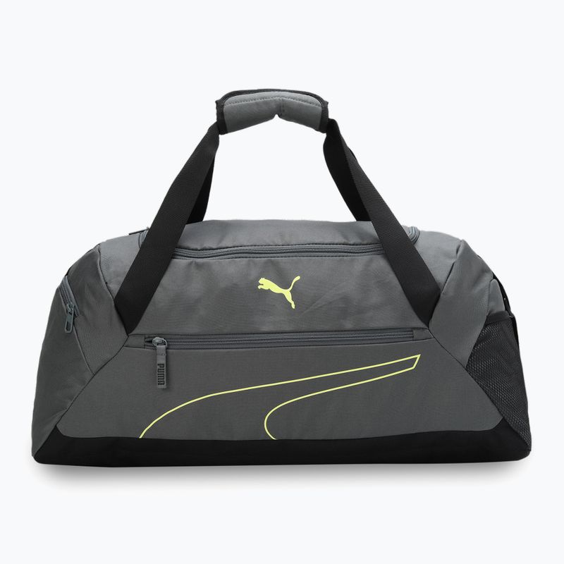Спортивна сумка PUMA Fundamentals Sports мінерально-сіра з лаймовим блиском