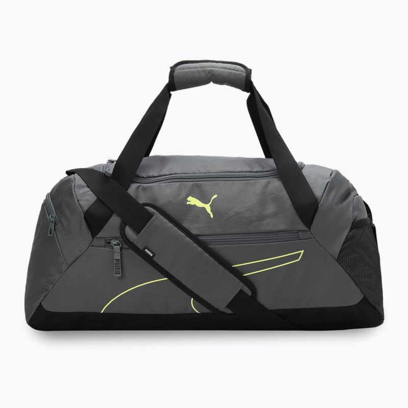 Спортивна сумка PUMA Fundamentals Sports мінерально-сіра з лаймовим блиском 2