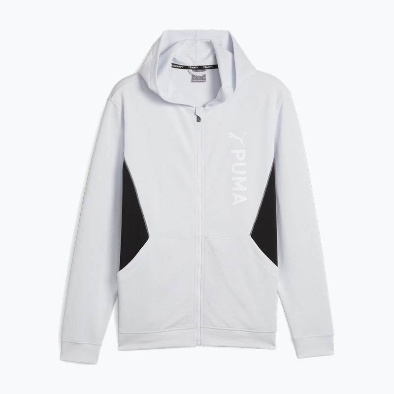 Чоловічий тренувальний світшот PUMA Fit Double Knit FZ Hoodie сріблястий туман