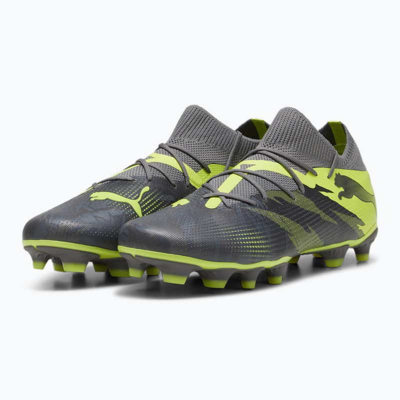 Футбольні бутси PUMA Future 7 Match Rush FG/AG темно-сірі / прохолодні темно-сірі / електричний лайм 10