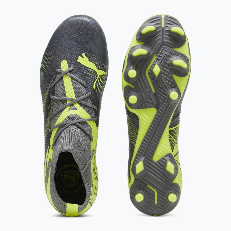 Футбольні бутси PUMA Future 7 Match Rush FG/AG темно-сірі / прохолодні темно-сірі / електричний лайм 11