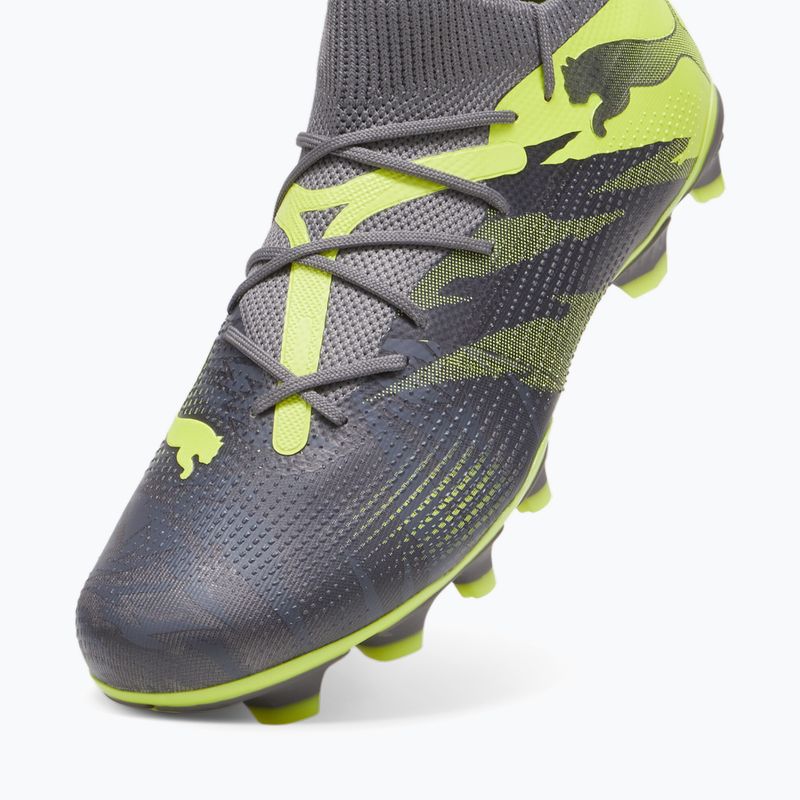 Футбольні бутси PUMA Future 7 Match Rush FG/AG темно-сірі / прохолодні темно-сірі / електричний лайм 12